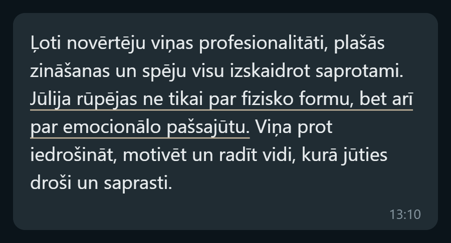 Pacientes atsauksme