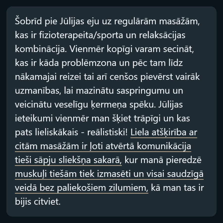 Pacientes atsauksme